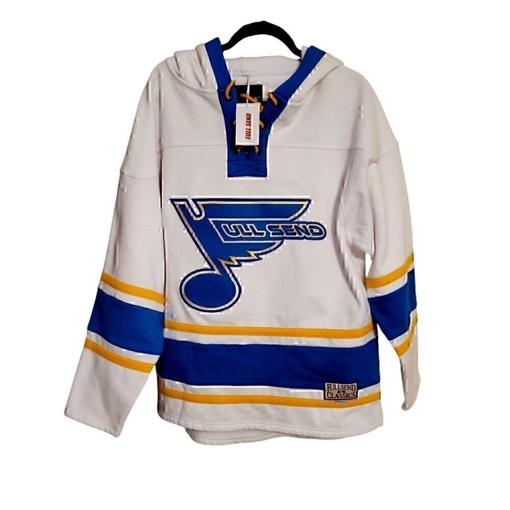 FULL SEND Nelk Boys Hockey Hoodie St. Louis Blues Limited Edition Men's Size Med